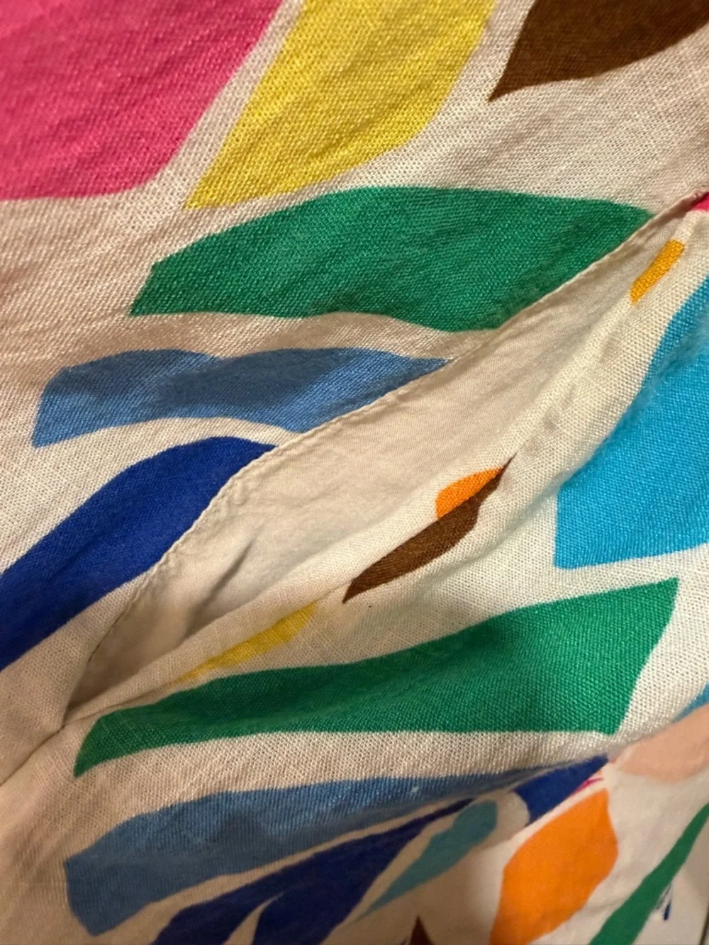 Bright Multicolor Leaf-Print Tunic Dress - Women's Plus - Picture 8 of 11